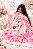 Blushing Rose Equestrian Horse — Thow Blanket