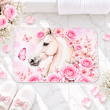 Blushing Rose Equestrian Horse - Bath Mat