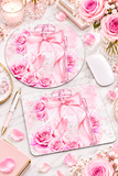 Pink Blush & Roses Perfume Bottle - Blessed (Faith )- Mouse Pad