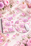 Lilac Sugar Blossom Stripes - Mouse Pad