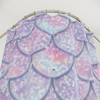 Shower Curtains-Mermaid Scales-Pink Purple Glitter Sparkles