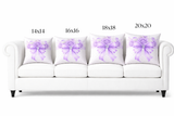 Purple Couture Diamond Bow - Square Pillow