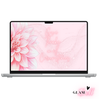 Give Thanks in All Circumstances – Pink Floral Glitter - Christian Desktop Wallpaper - Digital Download