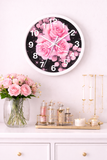 Wall Clock - Rosabella Bloom - Black
