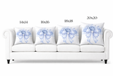 Blue Couture Diamond Bow - Square Pillow