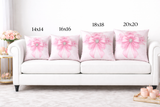 Pink Couture Diamond Bow - Square Pillow