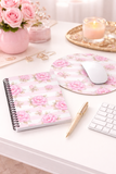 Pink Sugar Blossom Stripes - Spiral Notebook