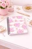 Pink Sugar Blossom Stripes - Spiral Notebook