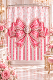Pink Leopard Bow Couture - Shower Curtains