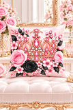 Blush Onyx Crown Royale - Square Pillow