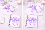 Purple Couture Diamond Bow - Mouse Pad