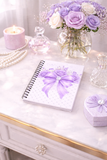Purple Couture Diamond Bow - Spiral Notebook