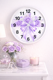 Purple Couture Diamond Bow - Wall Clock
