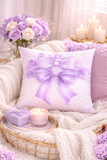 Purple Couture Diamond Bow - Square Pillow