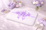 Purple Couture Diamond Bow - Bath Mat