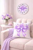 Purple Couture Diamond Bow - Square Pillow