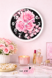 Wall Clock - Rosabella Bloom - Black