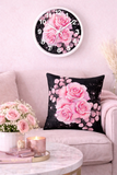 Wall Clock - Rosabella Bloom - Black