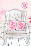 Square Pillow - Rosabella Bloom - Pink