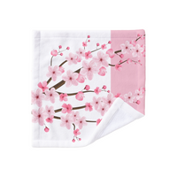 Towel Set-Pink Floral Blossoms-Pink & White