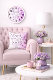 Purple Flower Bouquet - Blessed is the One - Square Pillow (Faith)