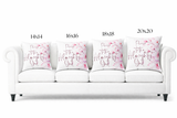 Pink Flower Bouquet - Praise Almighty God - Square Pillow (Faith)