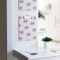 Clipboard-Stormy Purple-Floral Pinstripes