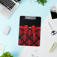 Clipboard-Glam Red Bow-Red Lace-Black