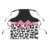 Apron-Glam Pink Bow-Snow Leopard-Black
