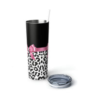 Skinny Tumbler, 20oz-Glam Pink Bow-Snow Leopard-Black