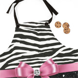 Apron-Glam Pink Bow-Zebra-Black Glitter