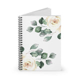 Spiral Notebook-White Rose-White