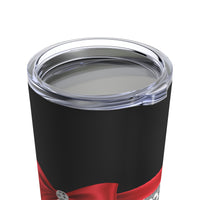 Tumbler 20oz-Glam Red Bow-Grey Leopard-Black