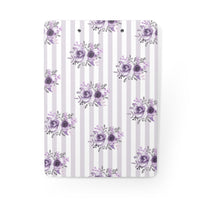 Clipboard-Stormy Purple-Floral Pinstripes