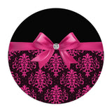 Mouse Pad-Glam Passion Pink Bow-Passion Pink Lace-Black