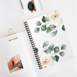 Spiral Notebook-White Rose-White