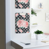 Clipboard-Lush Pink Floral-White Polka Dots-Black