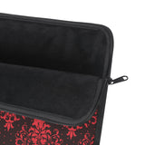 Laptop Sleeve-Red Bow-Red Lace-Black