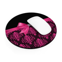 Mouse Pad-Glam Passion Pink Bow-Passion Pink Lace-Black