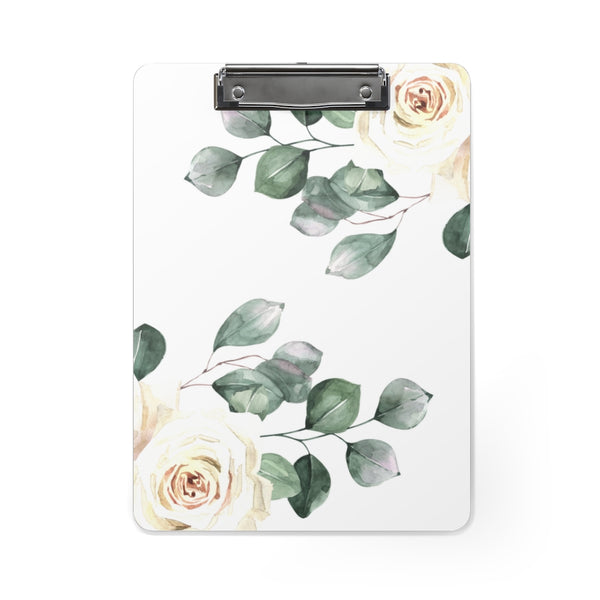 Clipboard-White Rose-White