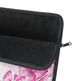 Laptop Sleeve-Pink Butterfly Duo-White