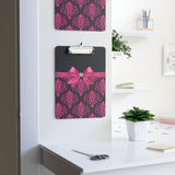 Clipboard-Glam Passion Pink Bow-Passion Pink Lace-Black