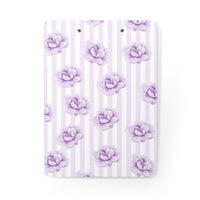 Clipboard-Purple Lilac-Floral Pinstripes