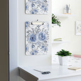 Clipboard-Stormy Blue-Floral Stencil-White