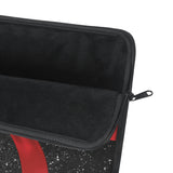 Laptop Sleeve-Glam Red Bow-Black Polka Dots-Black Glitter