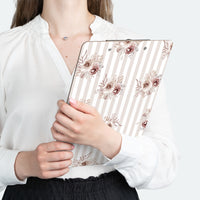 Clipboard-Neutral Browns-Floral Pinstripes