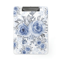 Clipboard-Stormy Blue-Floral Stencil-White