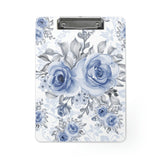 Clipboard-Stormy Blue-Floral Stencil-White