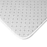 Bath Mat-Magenta Pink Floral-Black Polka Dots-White