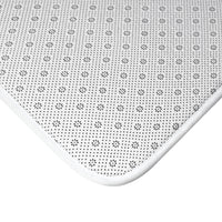 Bath Mat-Lush Pink Floral-Pink Horizontal Stripes-White